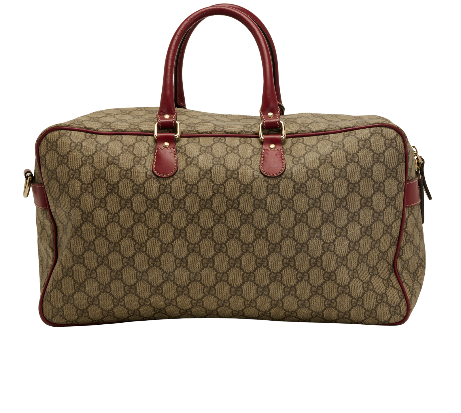 GG Weekender, &pound;850, Handbags, Beige/Red, Canvas, Back view